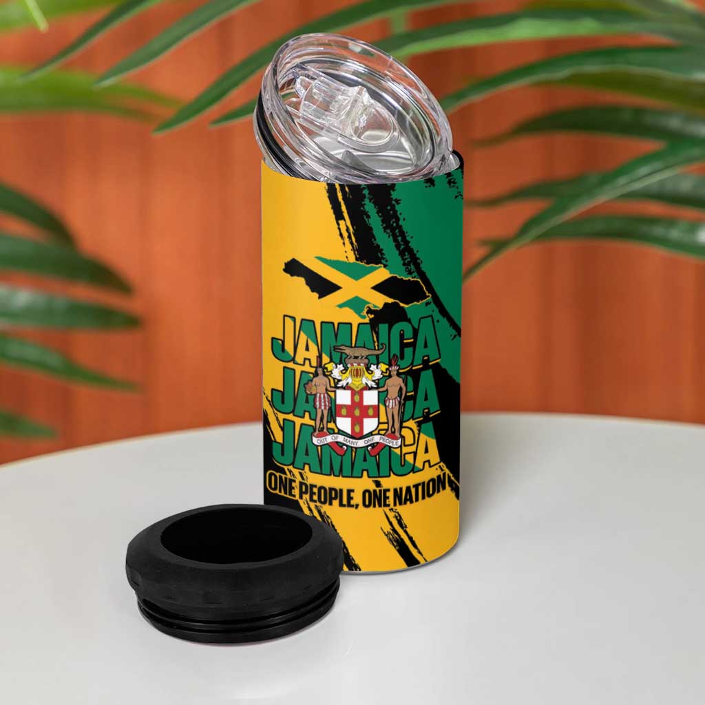 Jamaica Independence Day 4 in 1 Can Cooler Tumbler One People One Nation