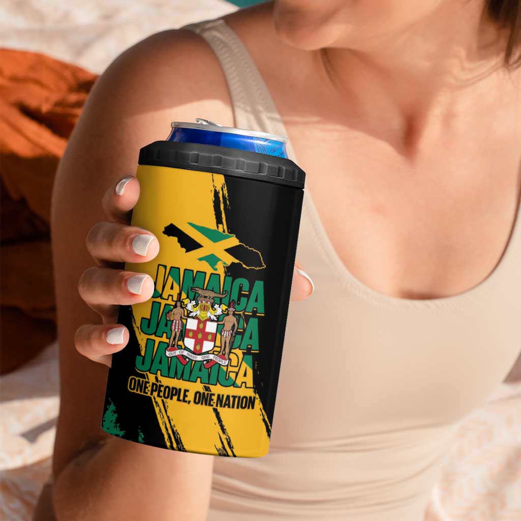 Jamaica Independence Day 4 in 1 Can Cooler Tumbler One People One Nation