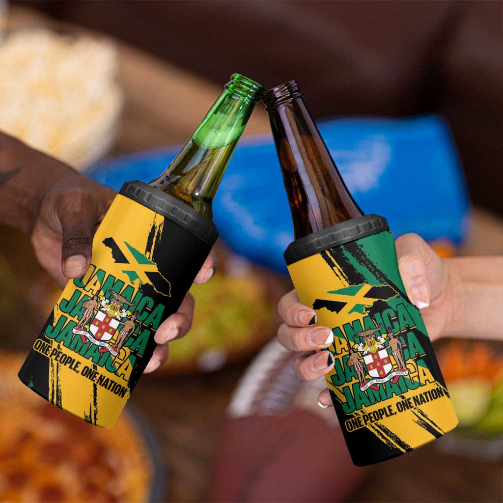 Jamaica Independence Day 4 in 1 Can Cooler Tumbler One People One Nation