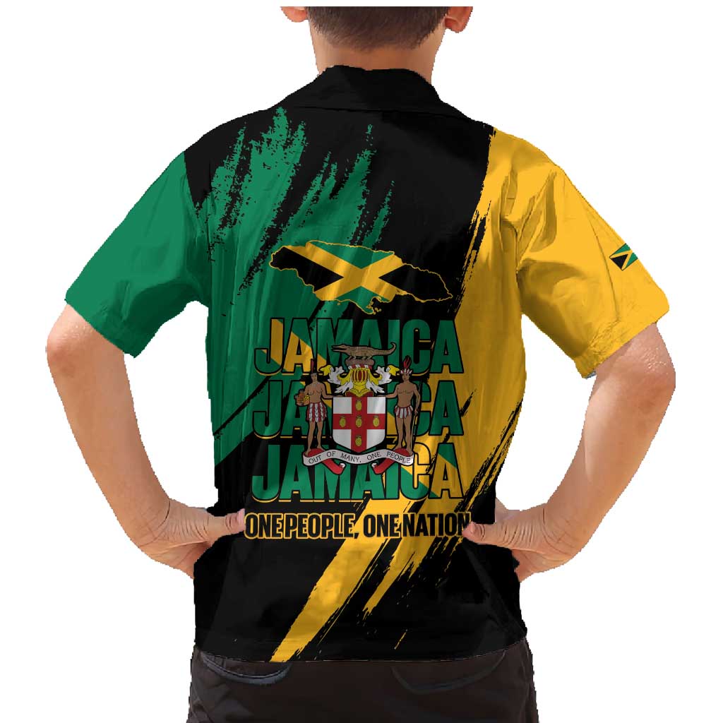 Jamaica Independence Day Family Matching Mermaid Dress and Hawaiian Shirt One People One Nation