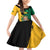 Jamaica Independence Day Family Matching Off Shoulder Short Dress and Hawaiian Shirt One People One Nation