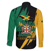 Jamaica Independence Day Family Matching Short Sleeve Bodycon Dress and Hawaiian Shirt One People One Nation