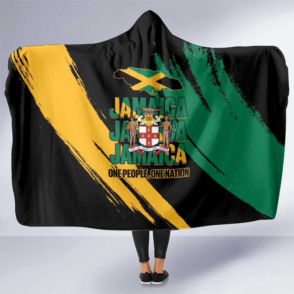 Jamaica Independence Day Hooded Blanket One People One Nation
