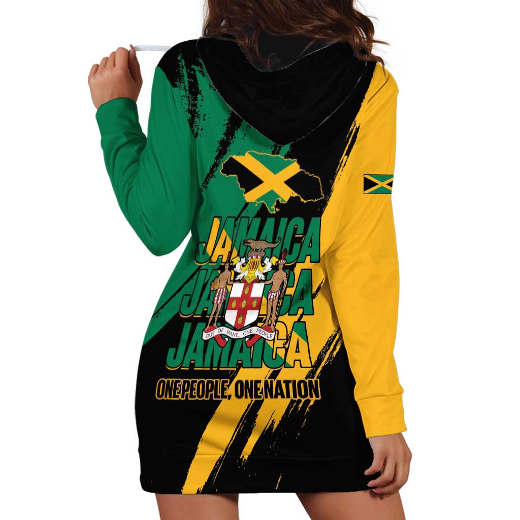 Jamaica Independence Day Hoodie Dress One People One Nation