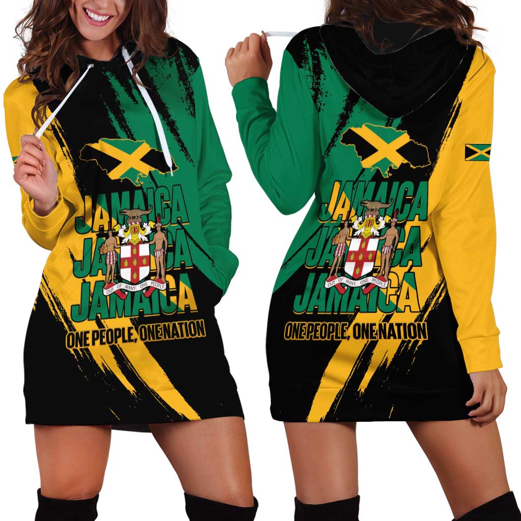 Jamaica Independence Day Hoodie Dress One People One Nation