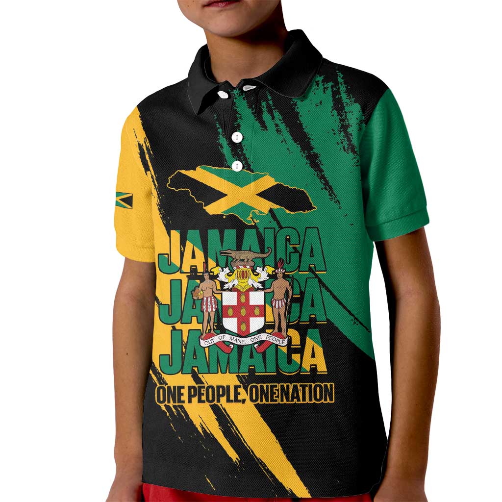 Jamaica Independence Day Kid Polo Shirt One People One Nation