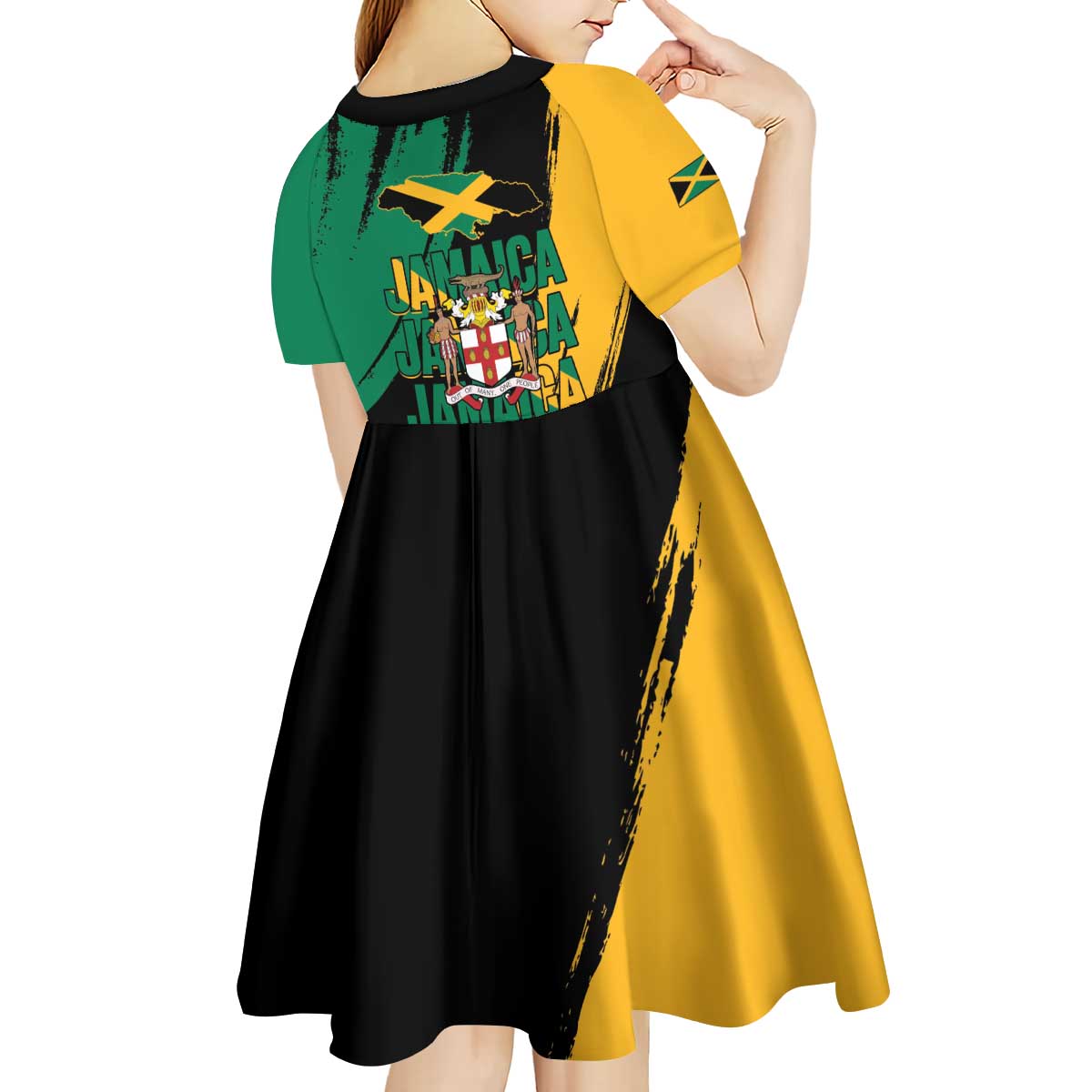 Jamaica Independence Day Kid Short Sleeve Dress One People One Nation