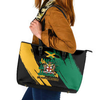 Jamaica Independence Day Leather Tote Bag One People One Nation