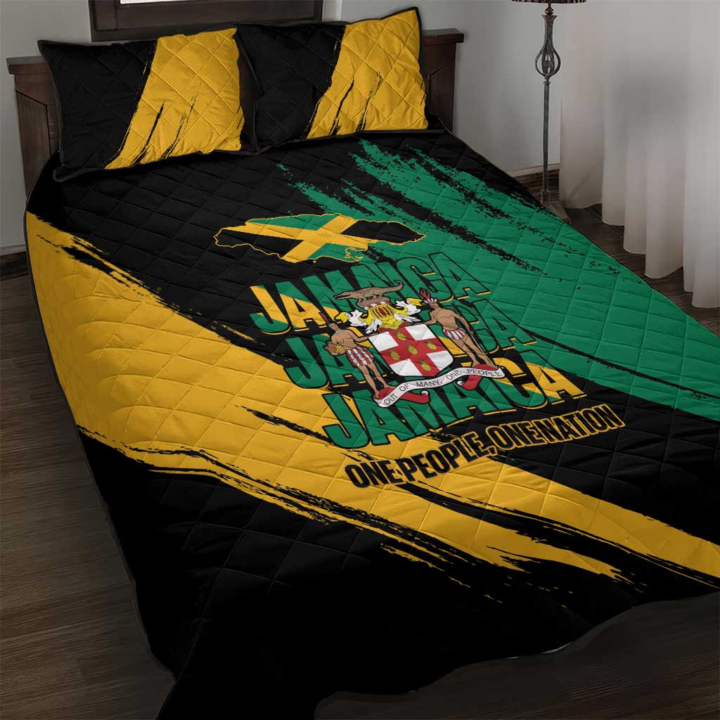Jamaica Independence Day Quilt Bed Set One People One Nation