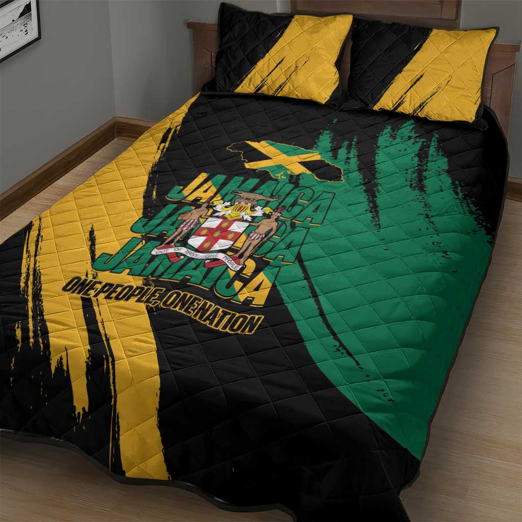 Jamaica Independence Day Quilt Bed Set One People One Nation