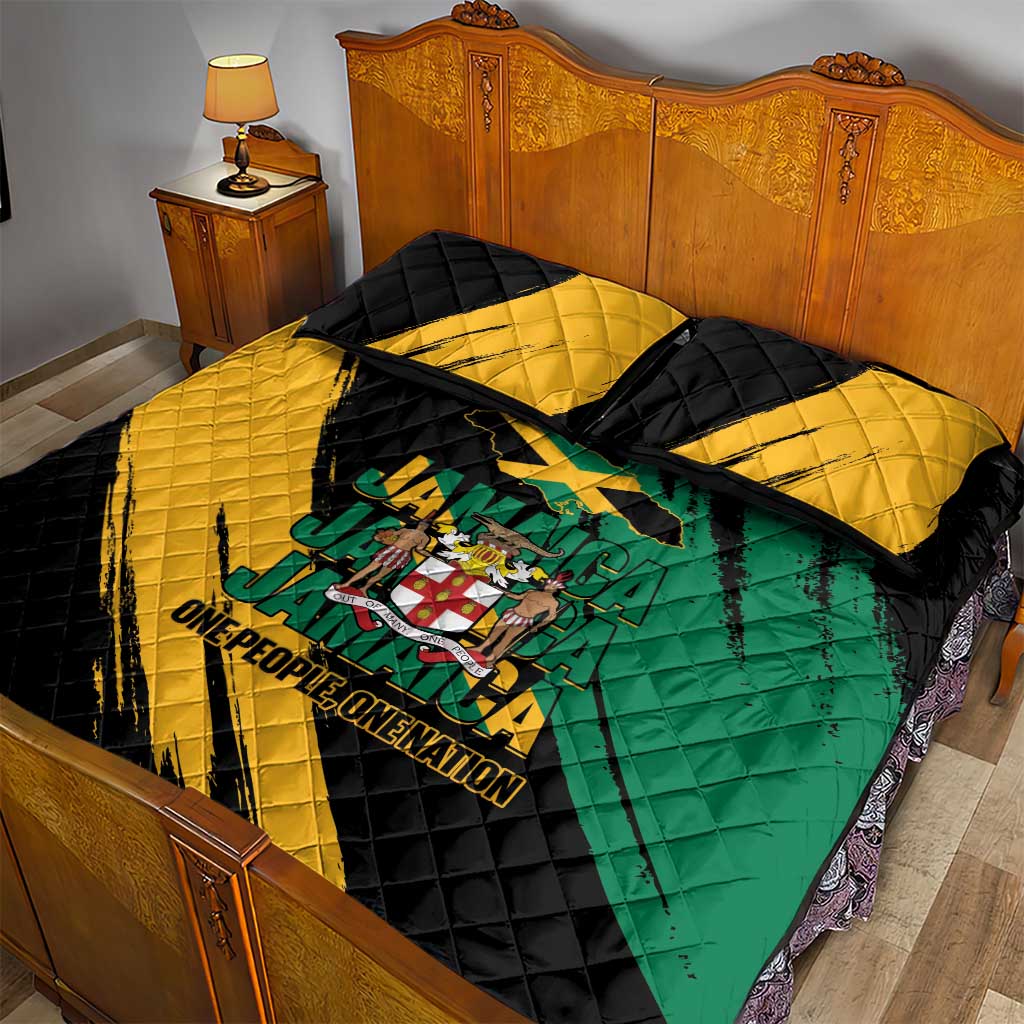 Jamaica Independence Day Quilt Bed Set One People One Nation