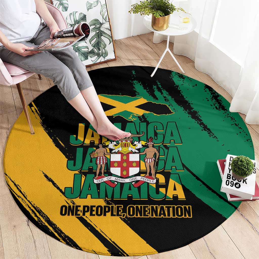 Jamaica Independence Day Round Carpet One People One Nation