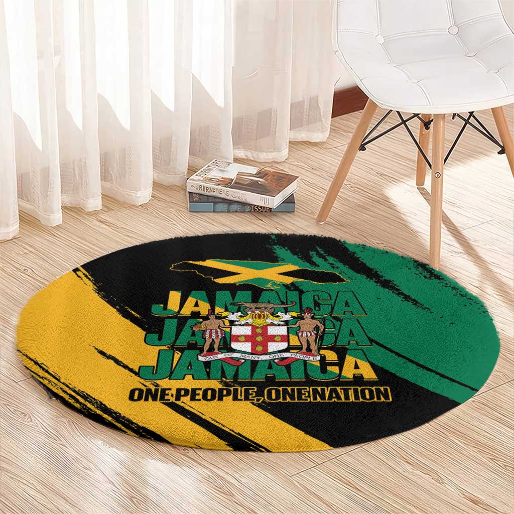 Jamaica Independence Day Round Carpet One People One Nation