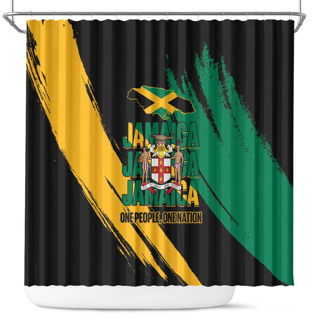 Jamaica Independence Day Shower Curtain One People One Nation