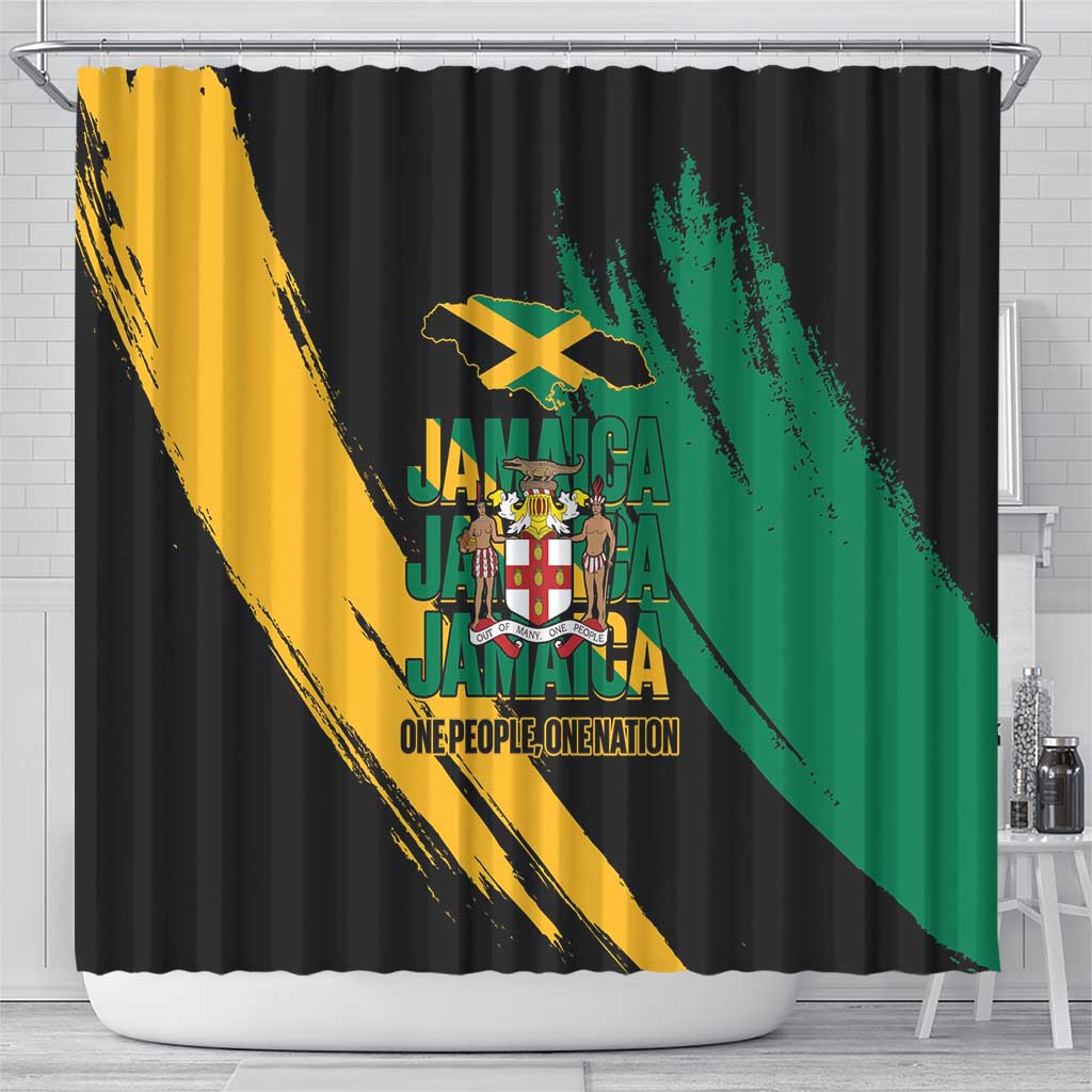 Jamaica Independence Day Shower Curtain One People One Nation