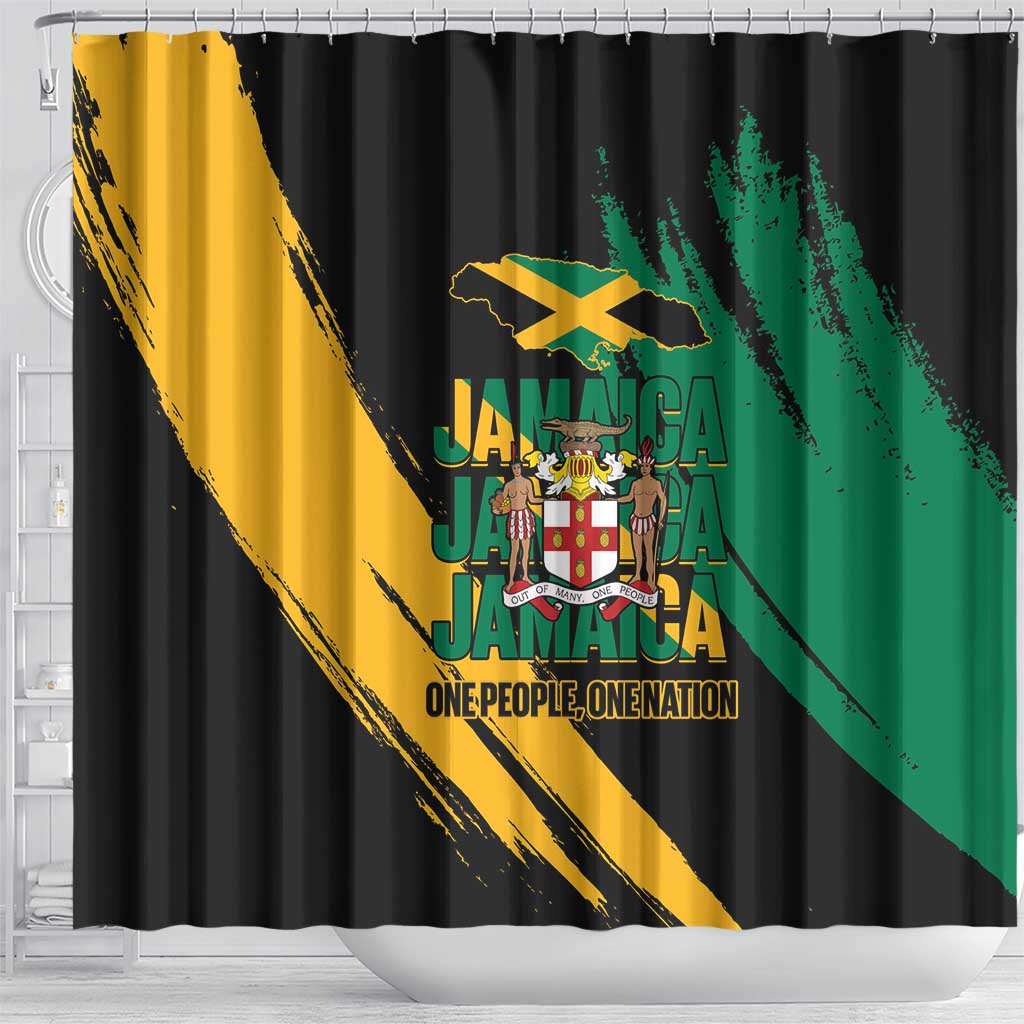 Jamaica Independence Day Shower Curtain One People One Nation