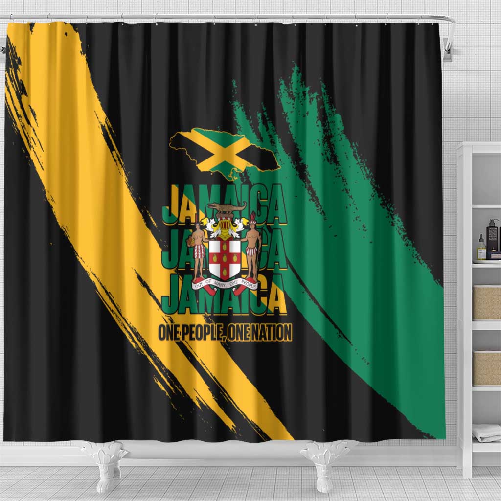 Jamaica Independence Day Shower Curtain One People One Nation