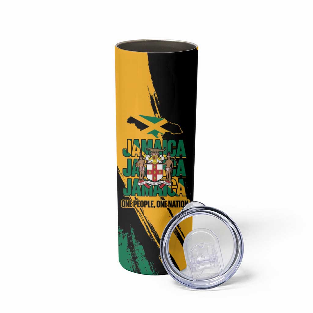 Jamaica Independence Day Skinny Tumbler One People One Nation