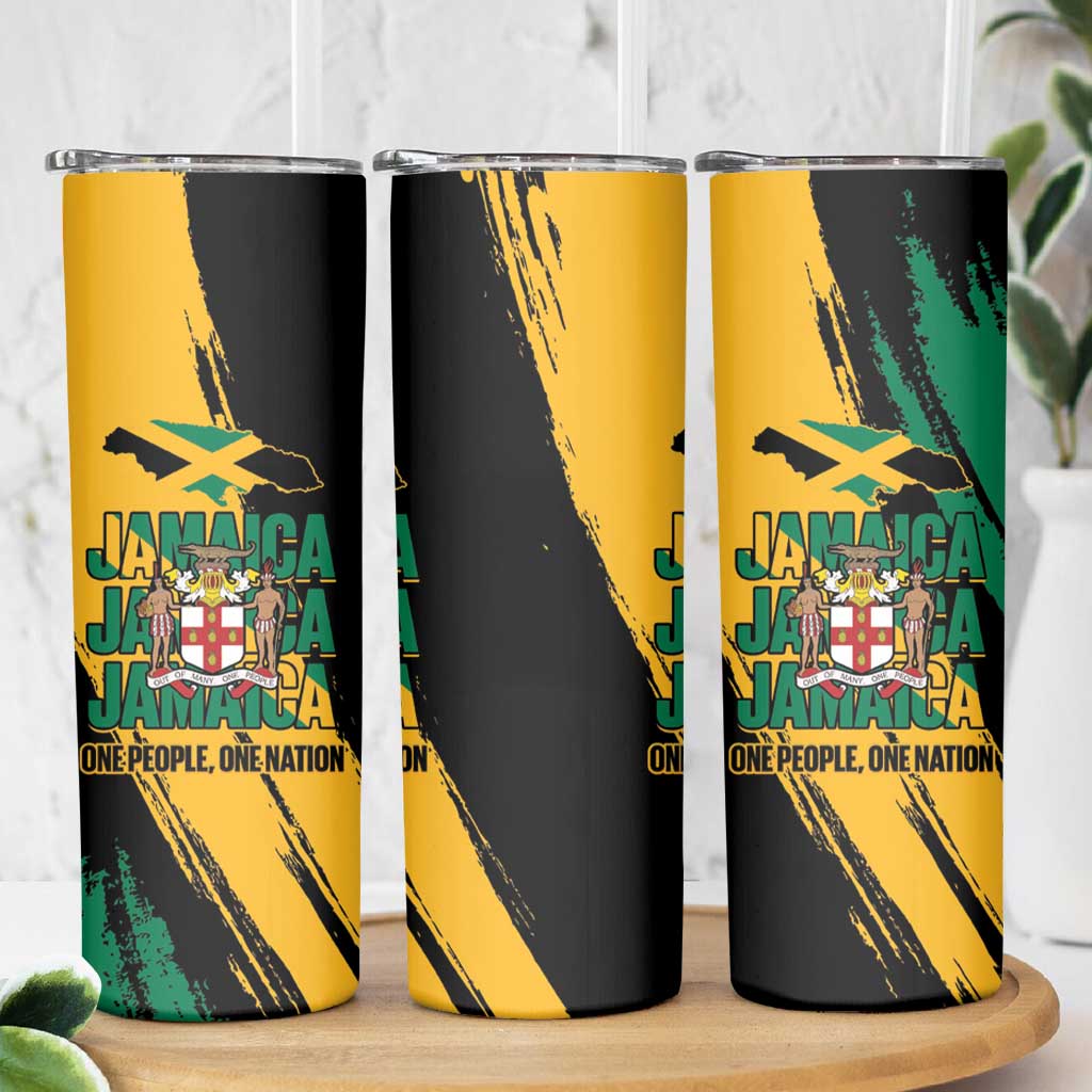 Jamaica Independence Day Skinny Tumbler One People One Nation