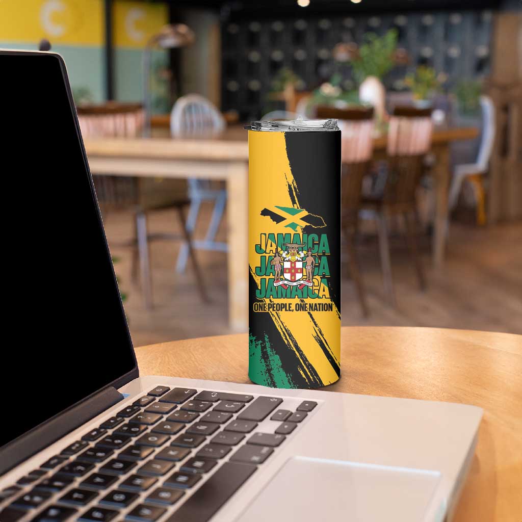 Jamaica Independence Day Skinny Tumbler One People One Nation