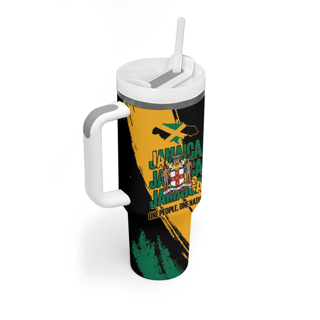 Jamaica Independence Day Tumbler With Handle One People One Nation