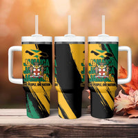 Jamaica Independence Day Tumbler With Handle One People One Nation