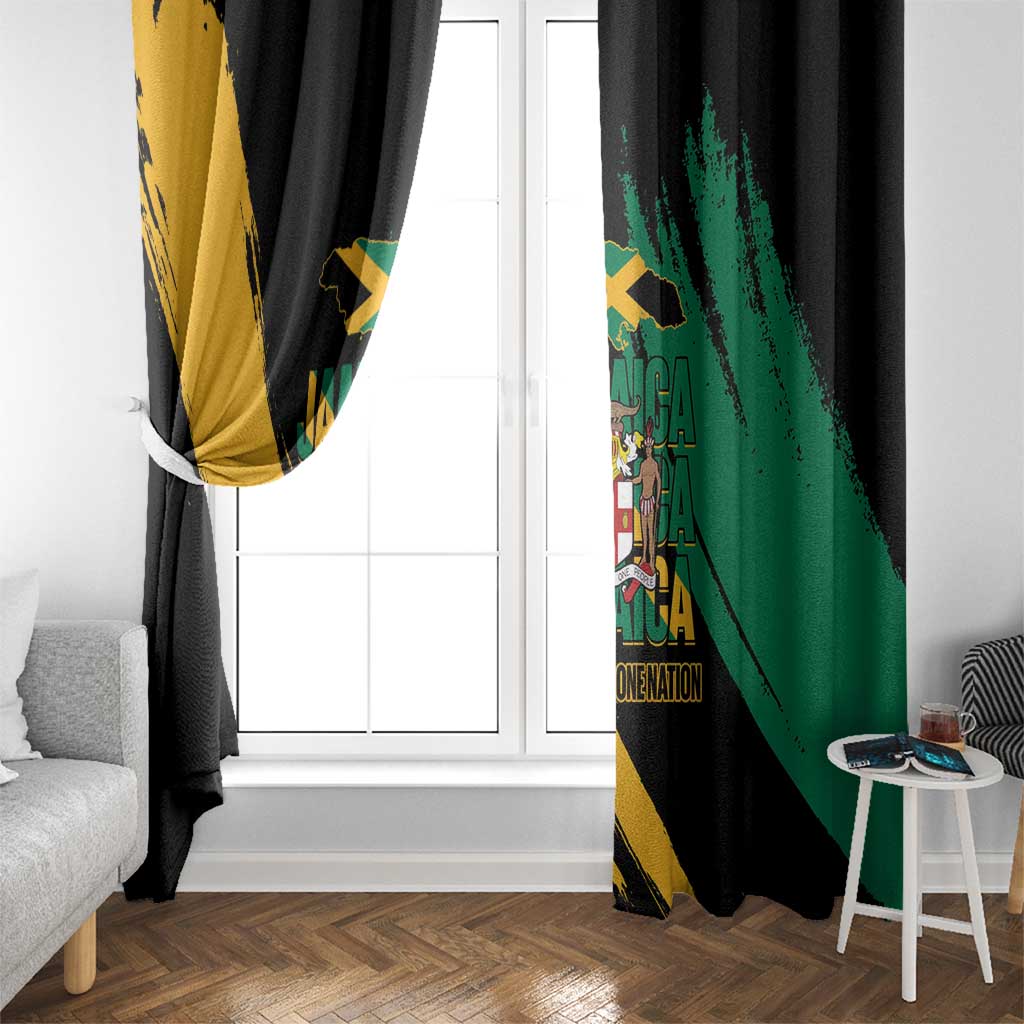 Jamaica Independence Day Window Curtain One People One Nation
