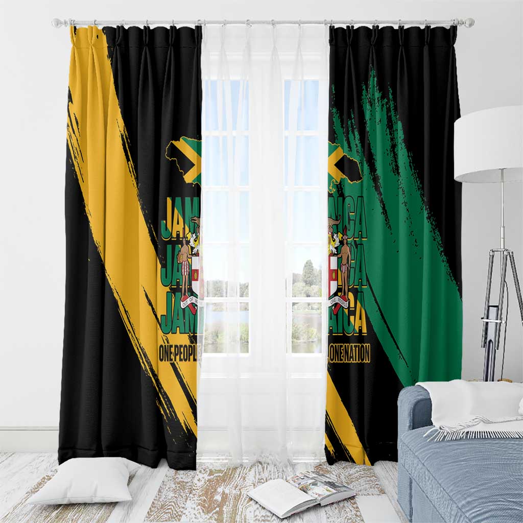Jamaica Independence Day Window Curtain One People One Nation