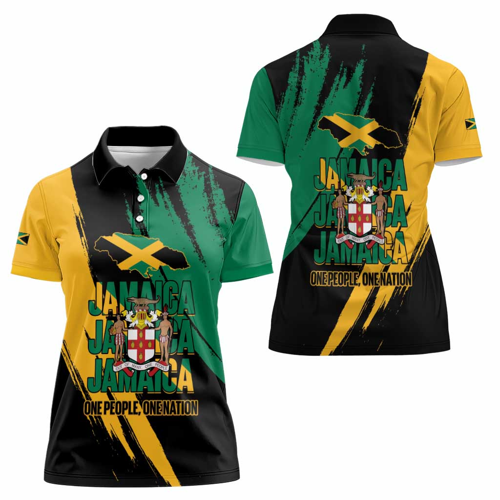 Jamaica Independence Day Women Polo Shirt One People One Nation