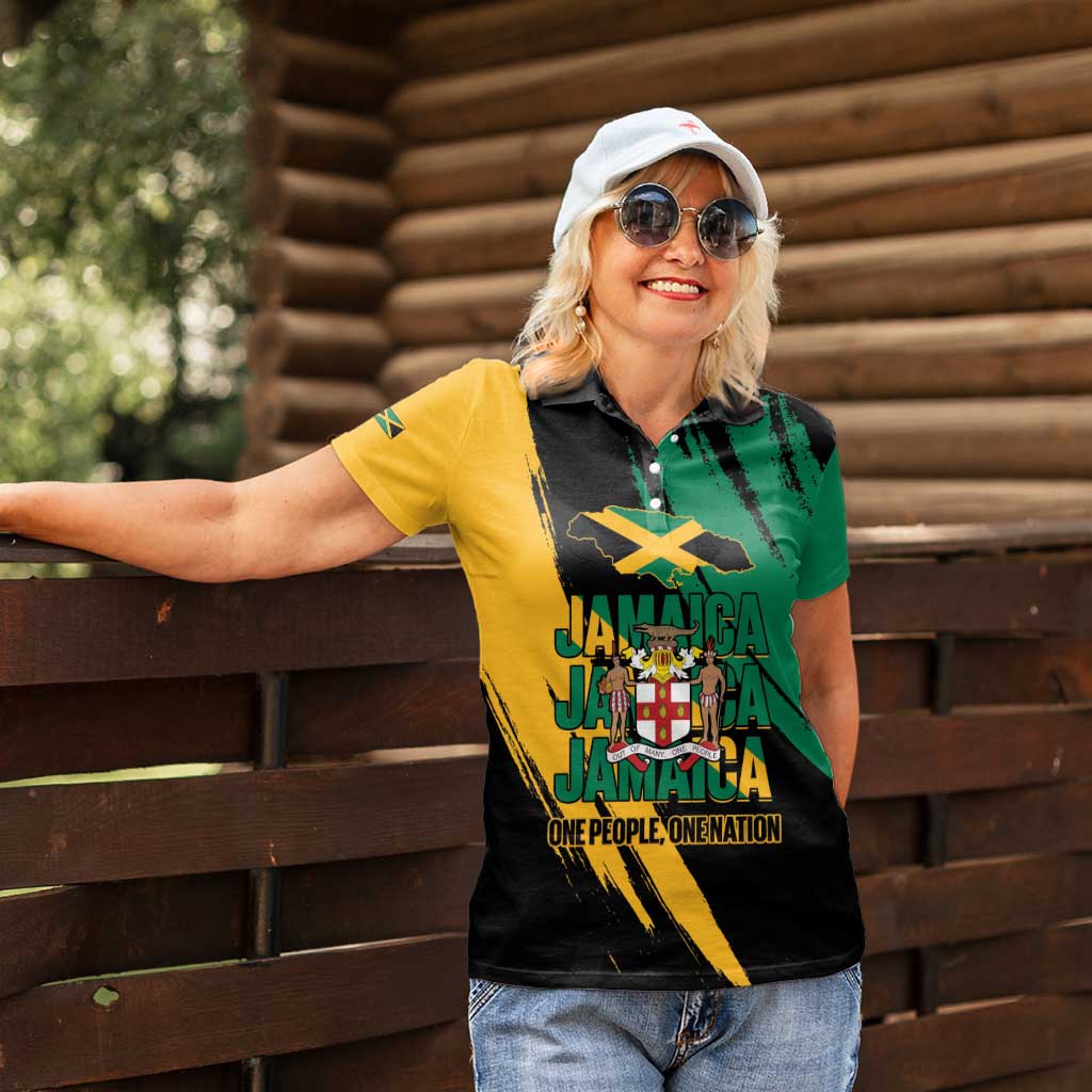 Jamaica Independence Day Women Polo Shirt One People One Nation