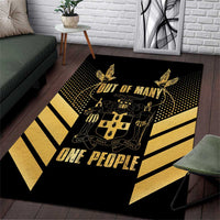 Jamaica Independence Day Area Rug Out Of Many One People Gold Color