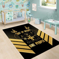 Jamaica Independence Day Area Rug Out Of Many One People Gold Color