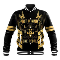 Jamaica Independence Day Baseball Jacket Out Of Many One People Gold Color