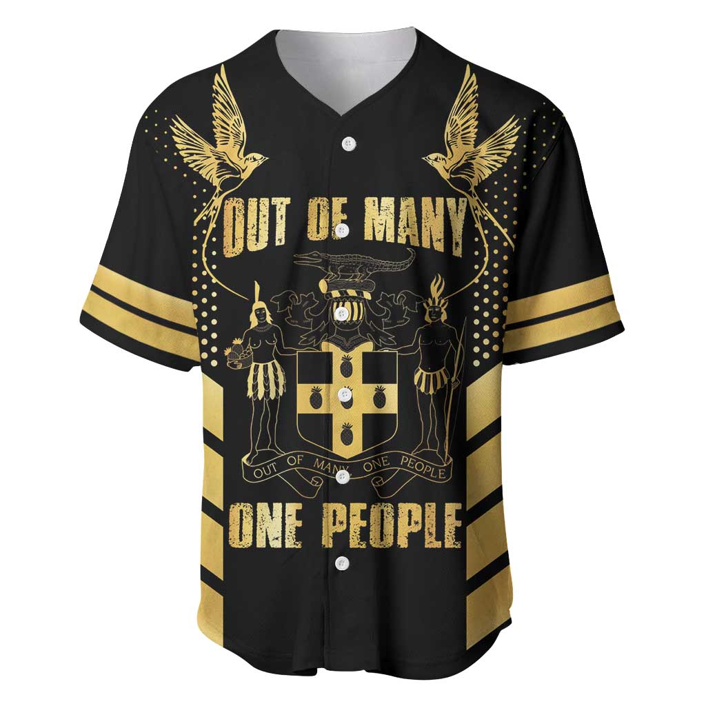Jamaica Independence Day Baseball Jersey Out Of Many One People Gold Color