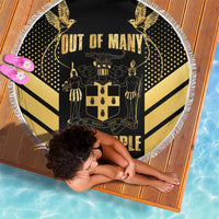Jamaica Independence Day Beach Blanket Out Of Many One People Gold Color
