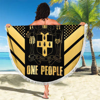Jamaica Independence Day Beach Blanket Out Of Many One People Gold Color