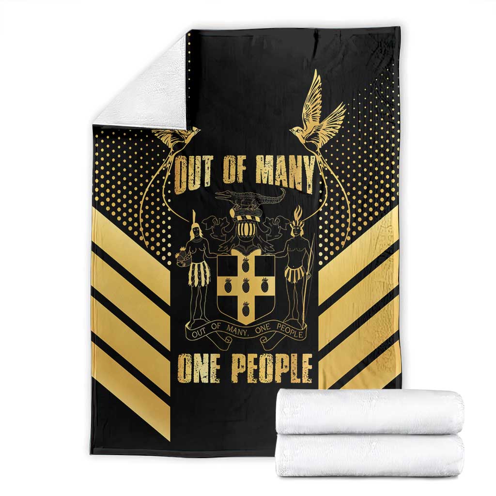 Jamaica Independence Day Blanket Out Of Many One People Gold Color