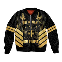 Jamaica Independence Day Bomber Jacket Out Of Many One People Gold Color