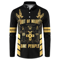 Jamaica Independence Day Button Sweatshirt Out Of Many One People Gold Color