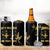 Jamaica Independence Day 4 in 1 Can Cooler Tumbler Out Of Many One People Gold Color