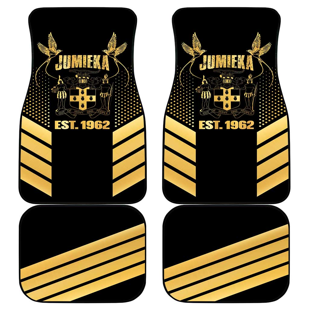 Jamaica Independence Day Car Mats Out Of Many One People Gold Color