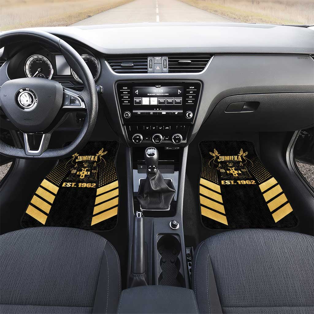 Jamaica Independence Day Car Mats Out Of Many One People Gold Color