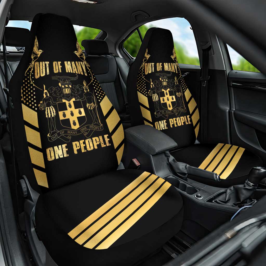 Jamaica Independence Day Car Seat Cover Out Of Many One People Gold Color