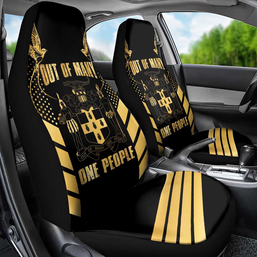 Jamaica Independence Day Car Seat Cover Out Of Many One People Gold Color
