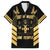 Jamaica Independence Day Family Matching Off Shoulder Maxi Dress and Hawaiian Shirt Out Of Many One People Gold Color