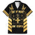 Jamaica Independence Day Family Matching Short Sleeve Bodycon Dress and Hawaiian Shirt Out Of Many One People Gold Color