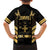 Jamaica Independence Day Family Matching Tank Maxi Dress and Hawaiian Shirt Out Of Many One People Gold Color