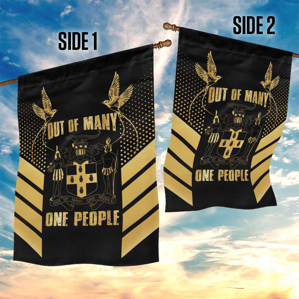 Jamaica Independence Day Garden Flag Out Of Many One People Gold Color