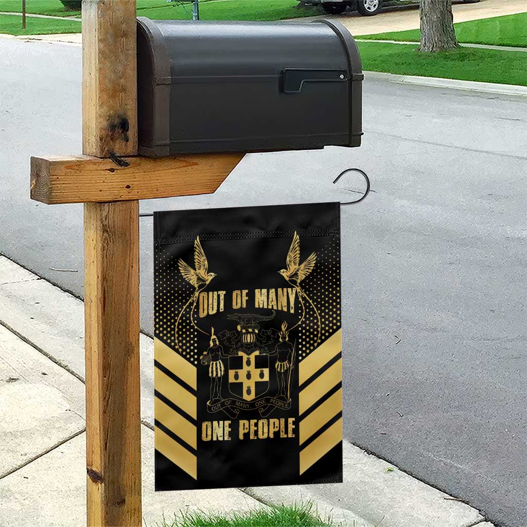 Jamaica Independence Day Garden Flag Out Of Many One People Gold Color