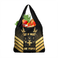 Jamaica Independence Day Grocery Bag Out Of Many One People Gold Color